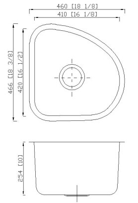 Satin Finish Undermount Stainless Steel Single Bowl Sink , Corner 18 Inch Single Large Sink