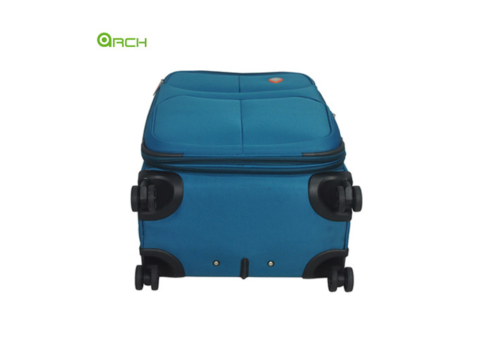 1680D Imitation Nylon Suitcase Soft Sided Luggage with One Front Pocket and Skate Wheels