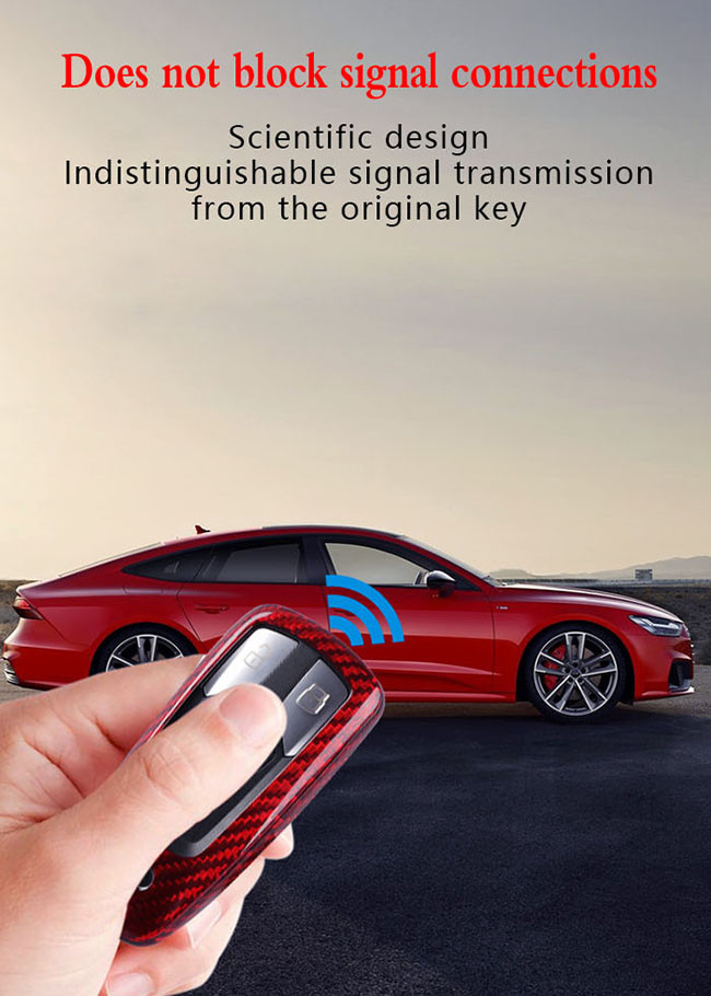 Smart Remote Wear Resistant Audi Carbon Fiber Key Cover