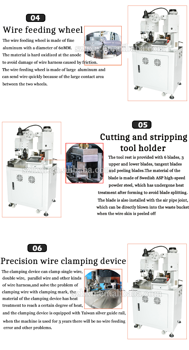 1000-800-1450 Automatic Double Head Wire Cutting Stripping Terminal Crimping Machine