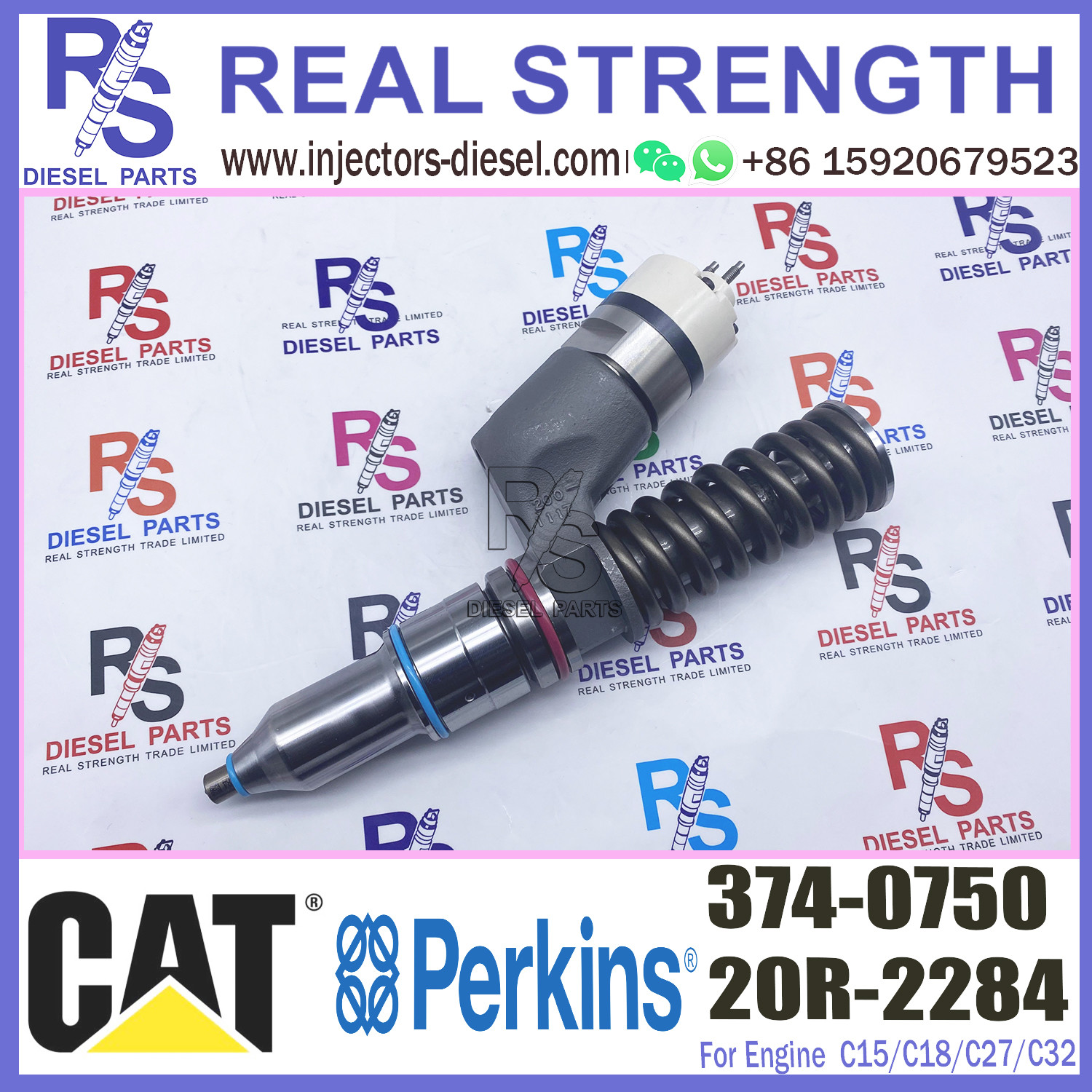 Diesel Engine Caterpillar C15 Injectors 374-0750 3740750 For E365C 374D