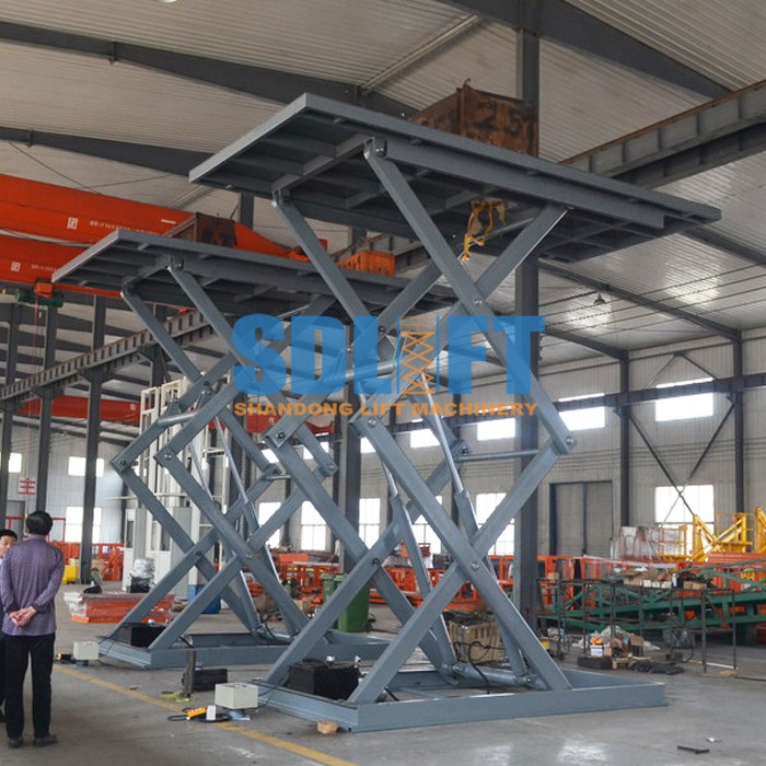 3T 5.6M Hydraulic Scissor Car Lift For Home Garage Portable / Heavy Duty Scissor Lift Table