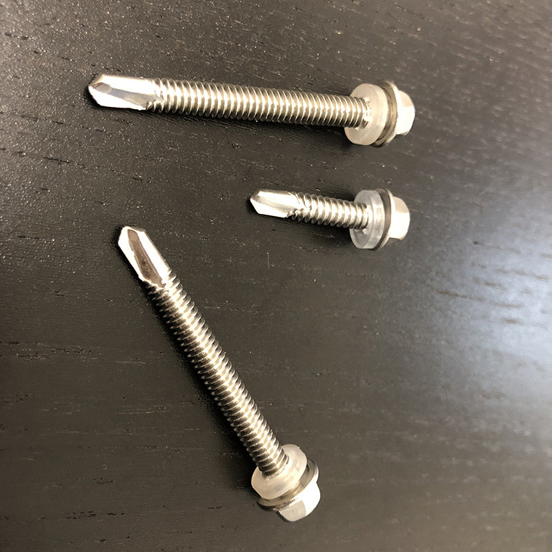 M5.5 X 50mm 410 Stainless Steel Self Drilling Screw Hex Washer Head For Roofing