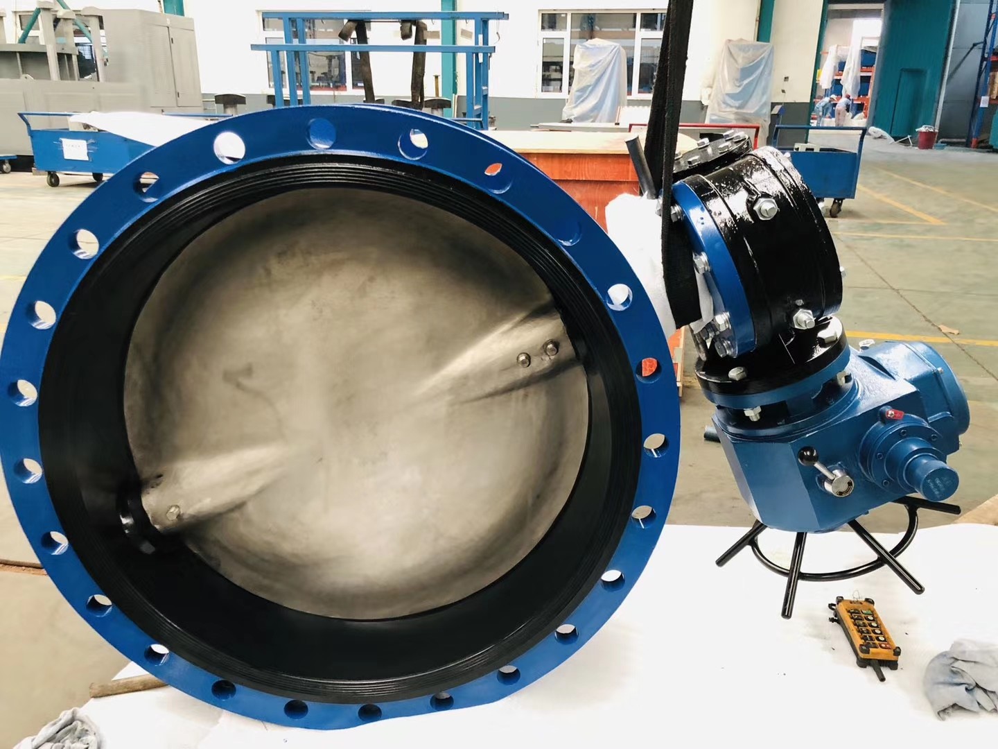 Cast Ductile Iron BS en593 ANSI DIN JIS double flanged centerline Huge Big Size Manual Wormgear Butterfly valves Price