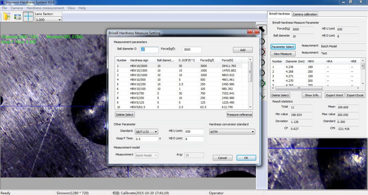 Auto-Brinell Optical Measuring System BH-10C Magnetic Probe software WIN 10