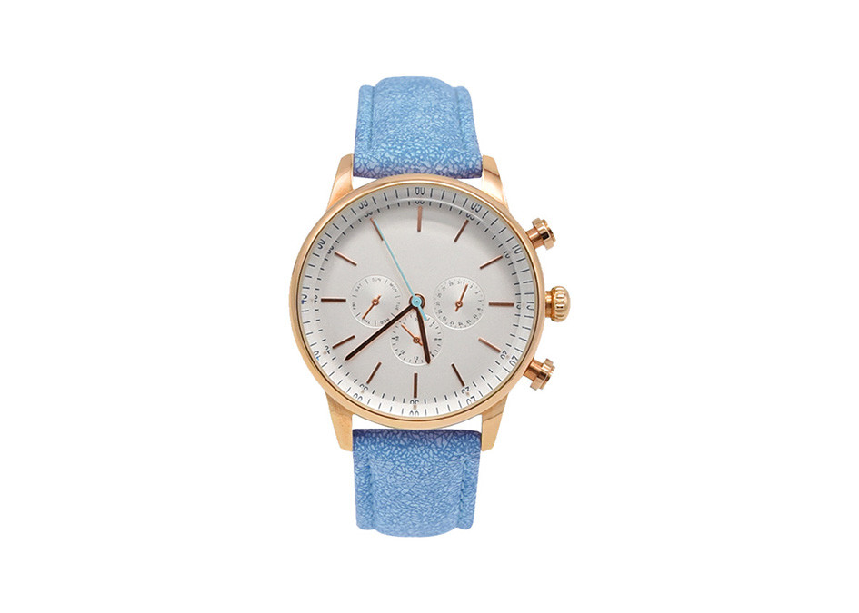 Leather Strap Alloy Ladies Wrist Watch Quartz Movt Stainless Steel Back Cover