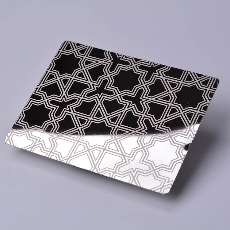 Acid Etched Thin Stainless Steel Plate 201 304 3048mm Slit Edge For Elevator Decoration