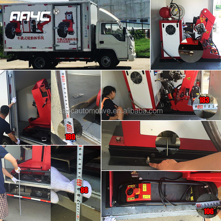 AA4C Mobile truck tire changer on vans