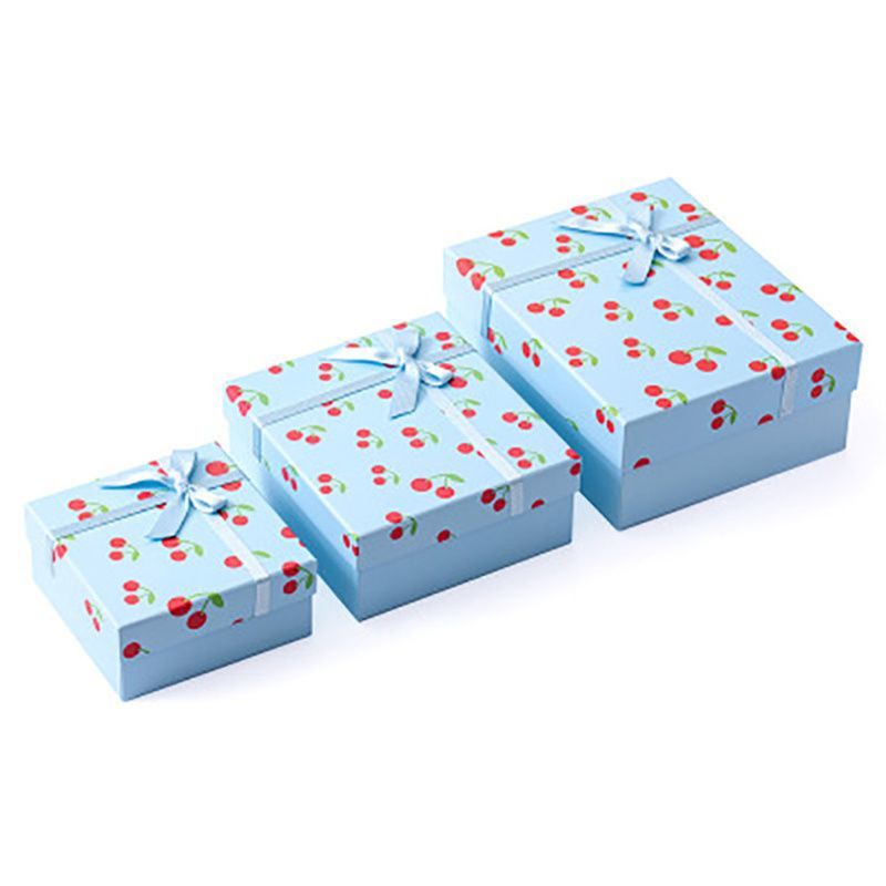 Ribbon Bow Tie Lid and Base Carton Box, Luxury Gift Paper Packaging Boxes