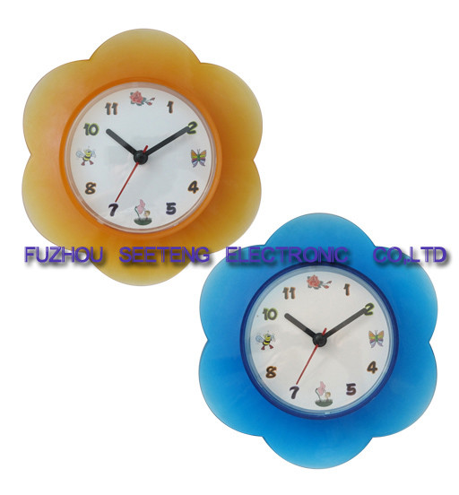 flower shap desk alarm clock with colorful material and lovely customized dial for children