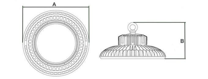 300W High Bay Led Lamp Round 45000lm Led High Bay Lights For Supermarket