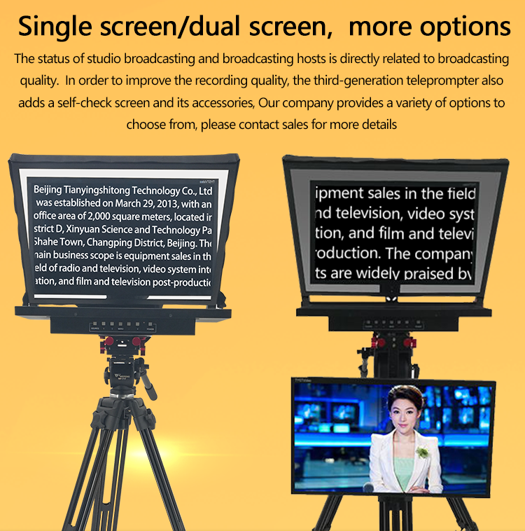24 Inch Bestview Teleprompter Vidro The Ideal Choice for TV Broadcast Studio Prompter