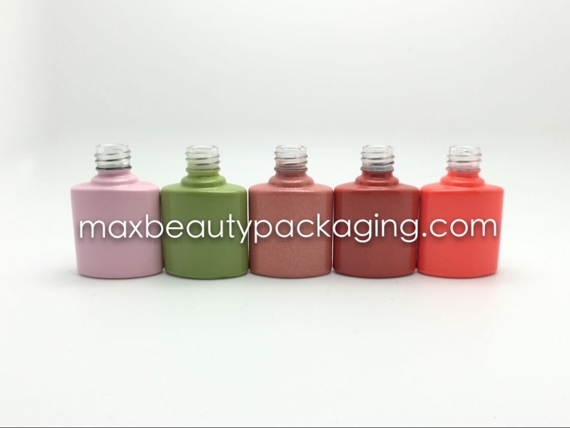 powder coating gel polish bottle thick and strong coating high quality nail polish packaging environment friendly