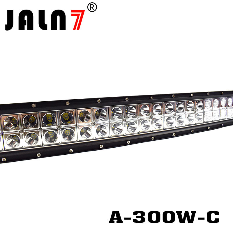 LED Light Bar JALN7 52Inch 300W Curved Spot Flood Combo LED Driving Lamp Super Bright Off Road Light LED Work Light Boat