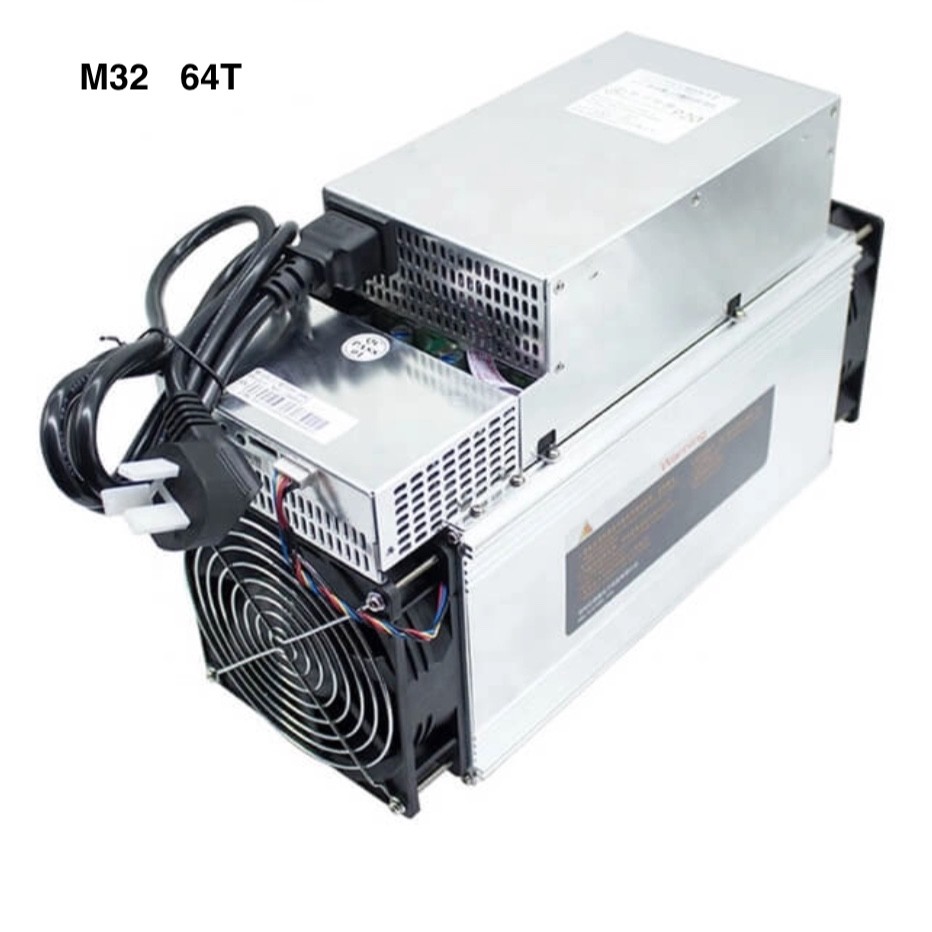 Asic Blockchain BTC Microbt Whatsminer M32 64T 3300W Power Consumption
