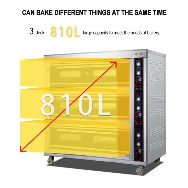 Premium Gas Baking Bakery Oven with Computer Panel Ome in Differnt Layers