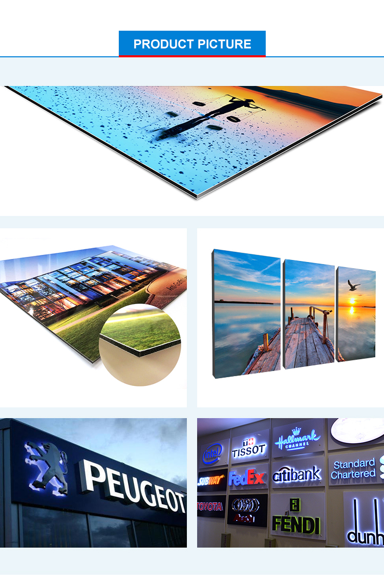 3mm AA3003 PE Aluminum Composite Panel Printing Mirror Surface