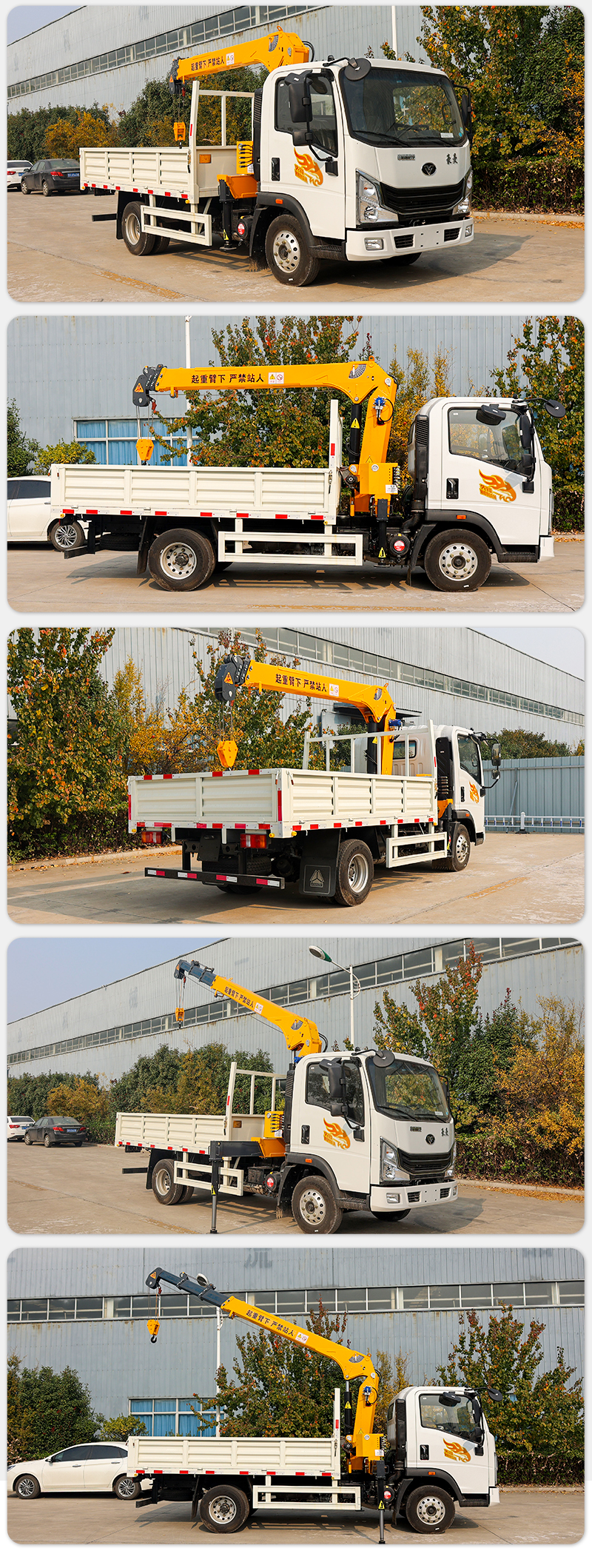 2023 4x2 3.2ton Lift Stiff Boom Truck Telescopic Truck Crans for Sale Mounted Crane Straight 3 / 4 Telescopic Boom 131 HP