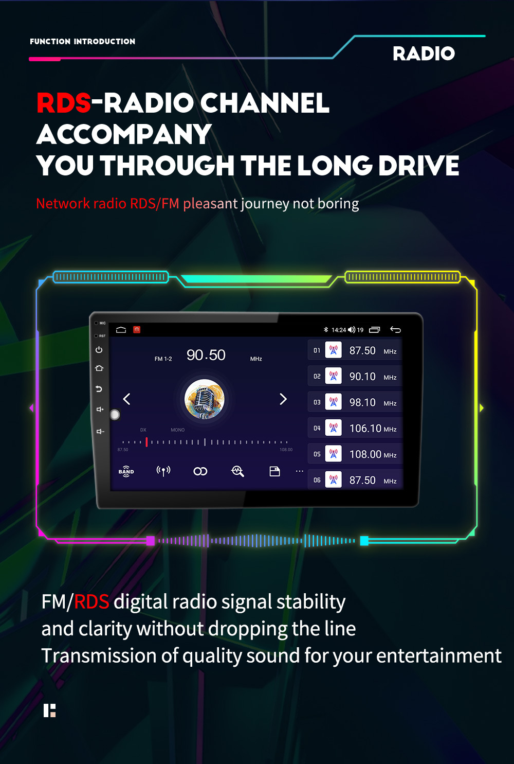 1 Din Android Car Radio Player 7/9/10 Inch Touch Screen for Toyota/Nissan/Hyundai/Honda