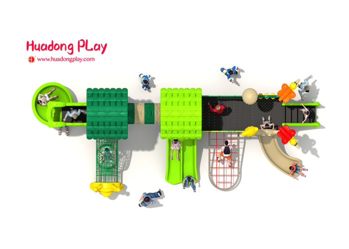 PE Boards Children's Outdoor Playground Equipment ISO9001 Certificate Expanded Screws Fixing