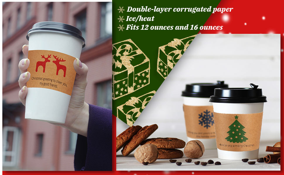 Kraft Disposable Paper Cup Sleeves 