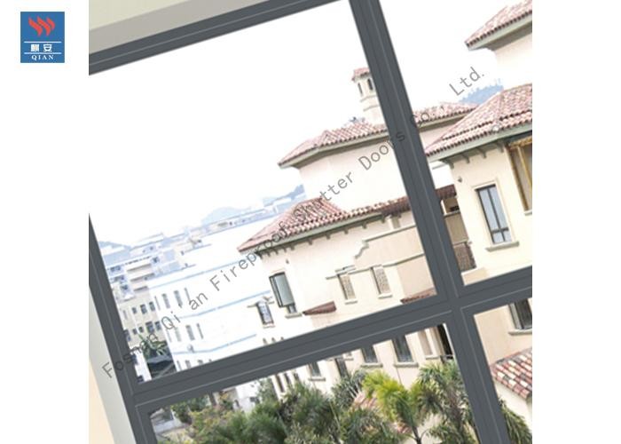 30min High End Fixed 6mm Fire Glass Fire Rated Steel Windows