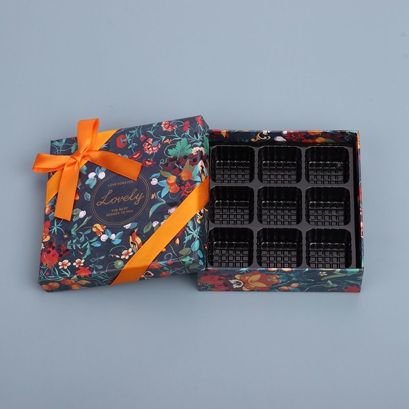 China Wholesale Custom Designed Embossed Texture Art Paper Pasted Cardboard Two-Layer Chocolate Candy Book Style Magnetic Packaging Gift Box with Compartment