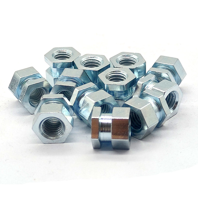 Customized Zinc Plated Nuts Electroplated Hexagon Head Nut Blue White