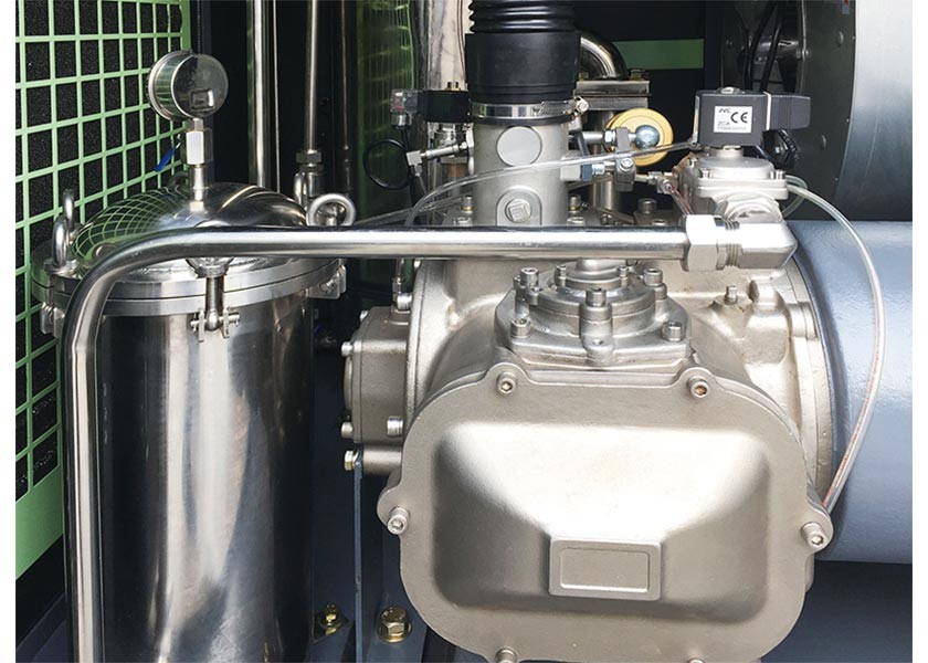 ASME 10Bar 11kw 1 Stage 15hp Oil Free Rotary Screw Air Compressor