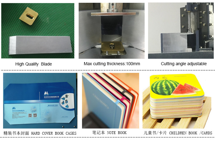 Paper Angle Cutting Machine For Notebook Diaries Hard Cover Books Cards MF-100