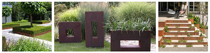 corten steel pot