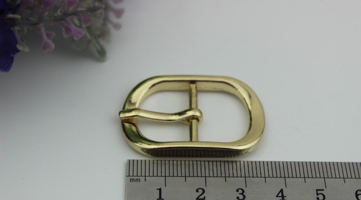 Fashion popular hardware accessories 20 mm zinc alloy gold oval pin buckle for shoes clothing hardware accessories