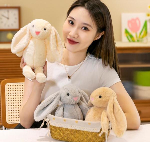 Playful Easter Egg Baby Doll Spring Bunny Toy Doll for Girls Pink Soft Cuddly