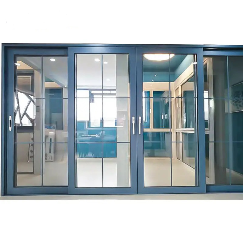 Customized Houses Outdoor Patio Balcony Aluminum Sliding Doors Modern Black Sale
