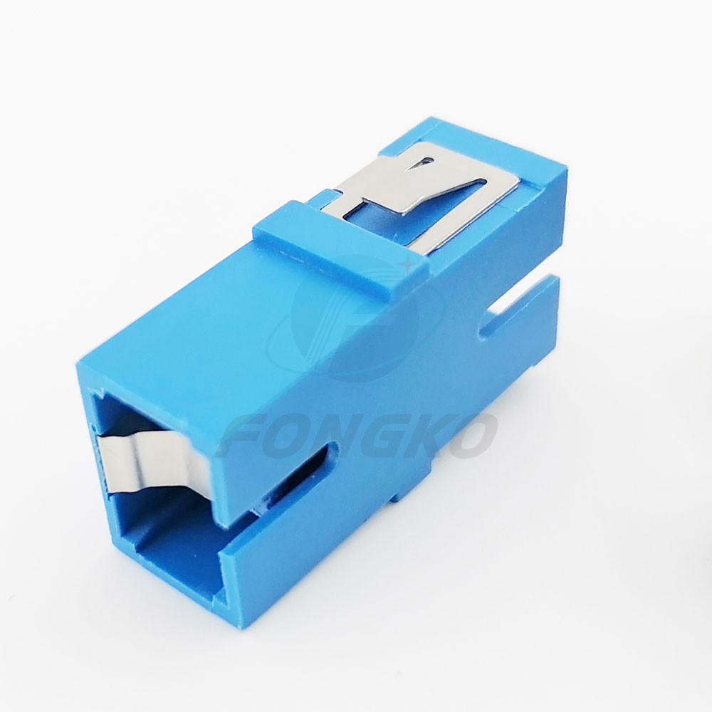SM Simplex SC UPC Fiber Optic Adapter With Metal Shrapnel