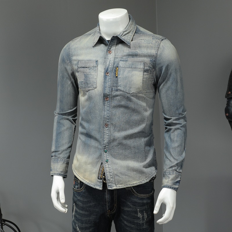 Full Sleeve Length DRESS SHIRTS 2022 Unique Design Spring Fashion Men's Retro Flower Shirt