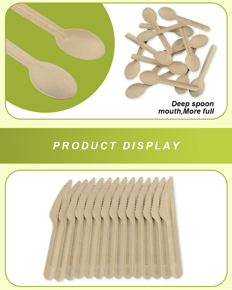 16cm Bagasse Biodegradable Disposable Utensils For Party Factory Wholesale