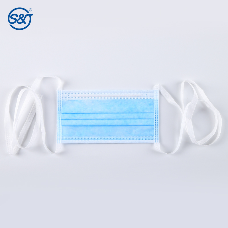 SJ Factory Directly Sales High quality medical mask 3ply surgical medical tie on face maskss mascarillas face mask wholesale