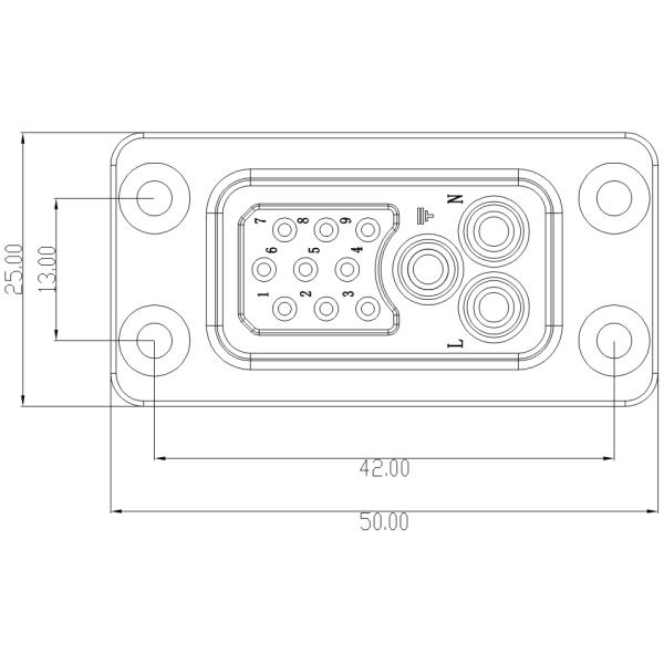 Panel Mount Power Connector 3+9 Pin Lithium Battery Terminal Block Drone Power Connector