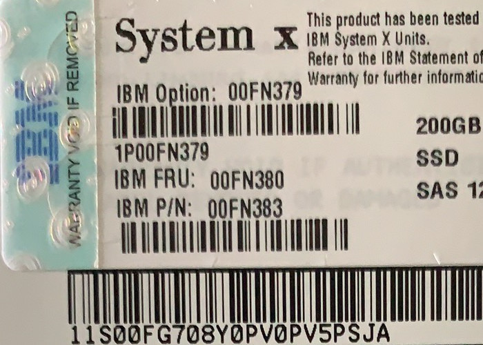 00FN379 200G 12G 2.5 Inch SAS Drives , Solid State Hard Drive 2.5 MLC G3HS SSD