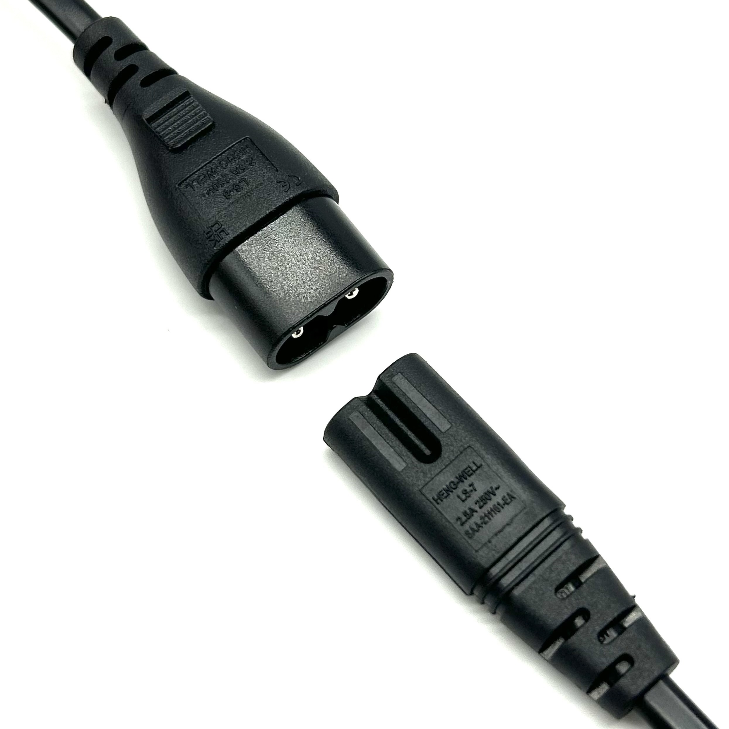 Male And Female IEC C7 To C8 Electric IEC Extension Power Cord 2.5A/3A Power Cable