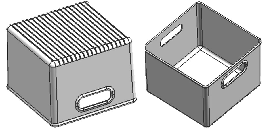 Single Cavity Steel Precision Injection Molding PET Clear Material for Fridge Bin