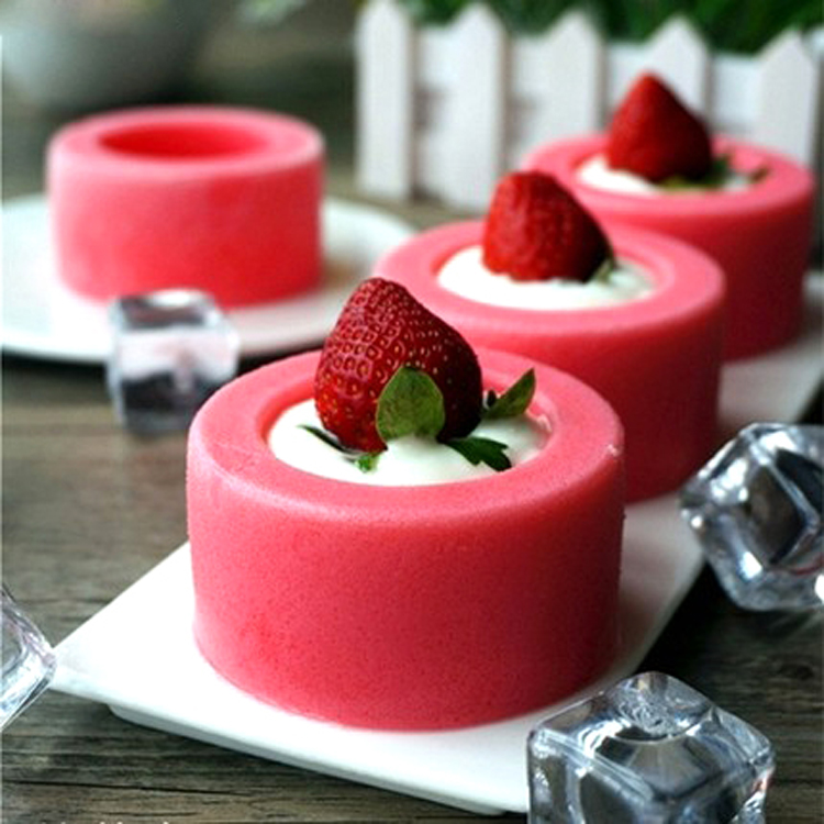 Customized Silicone Cake Mold Handmade 6 Cavities Candle Shape For Baking