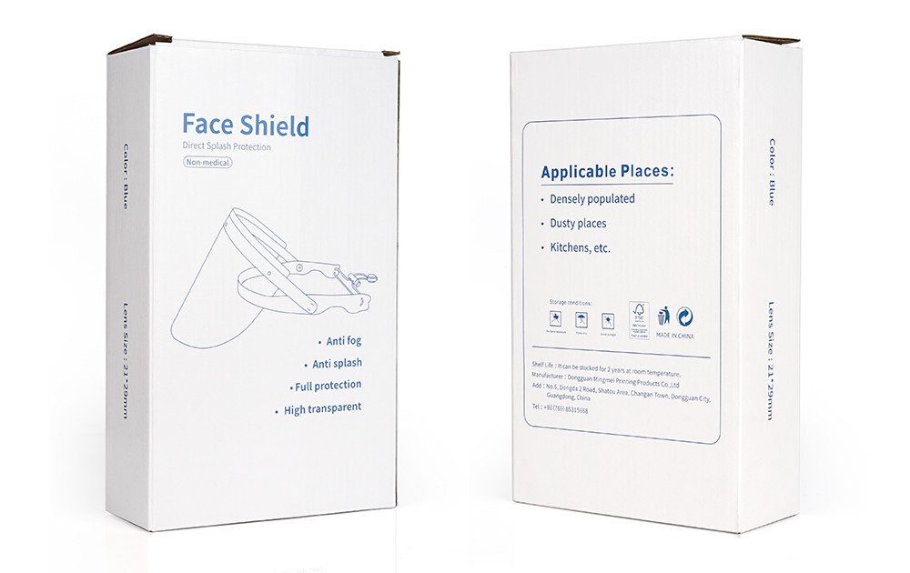 Adjustable Dental Full Face Shield , Custom Logo Plastic Protective Visor Clear Face Shields