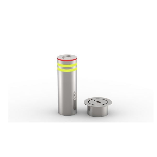 219mm Stainless stell fixed removable manual lift bollard for road traffic safety