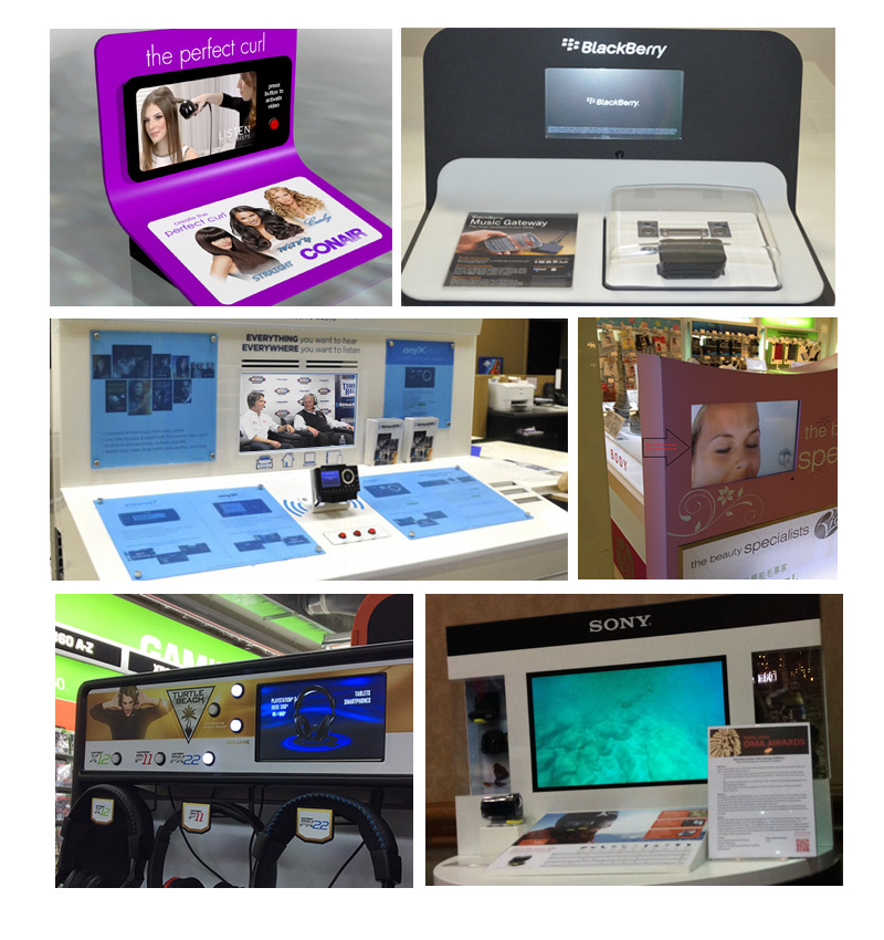 Motion Sensor Wall Mount Full HD LCD Screen For Retail Stores / Supermarket