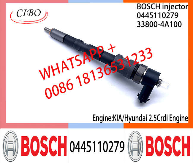 BOSCH injetor 0445110279 Common fuel Injector 33800-4A100 33800-4A150 33800-4A160 33800-4A170 for KIA/HYUNDAI 2.5CRDi
