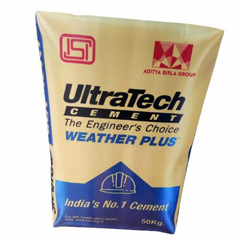Flexo Polypropylene Cement Packing Bags Heat Sealing 300mm Putty Powder