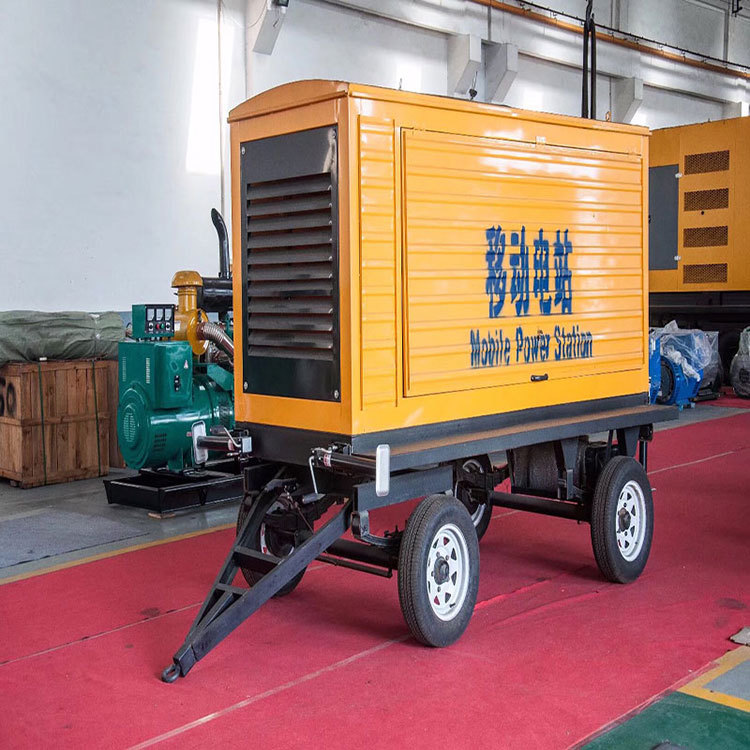 125KVA Weichai Mobile Trailer Rainproof Canopy Diesel Generator Set 100KW Backup Emergency Power Supply Self Start