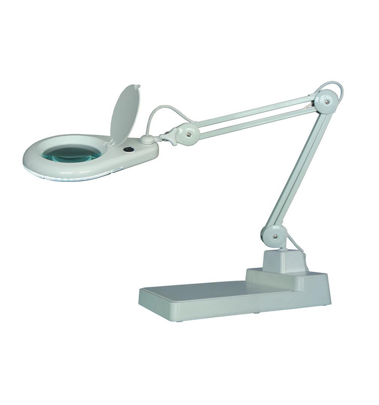 Internal Springs Magnifying Arm Lamp , Magnifying Glass Led Light Lamp With Heavy Base